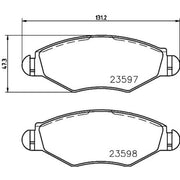 Mintex Front Brake Pad Set fits Citroën Xsara 1997-2005 1.4 1.5