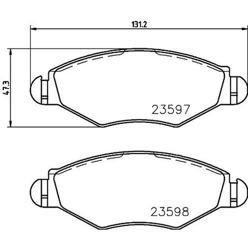 Mintex Front Brake Pad Set fits Citroën Xsara 1997-2005 1.4 1.5