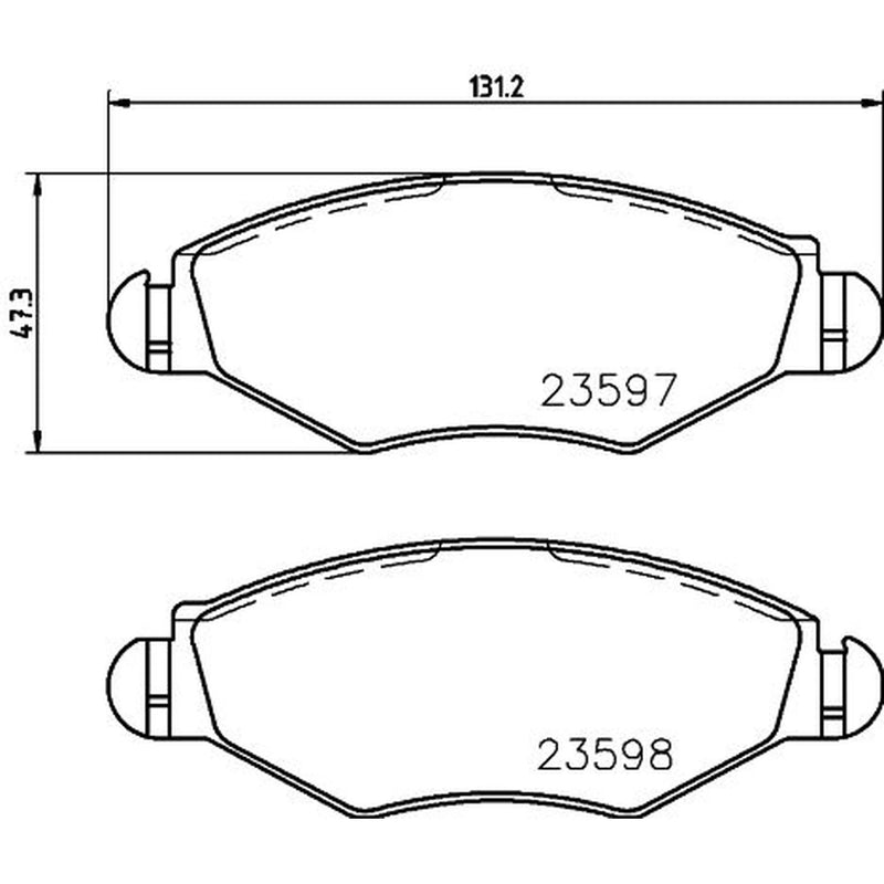DON Front Brake Pad Set fits Citroën Xsara 1997-2005 1.4 1.5