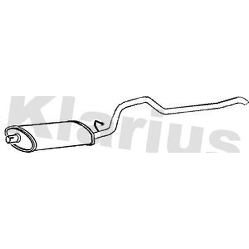 Klarius Box With Tail Pipe Rear fits Jeep Cherokee 1991-2001 4.0