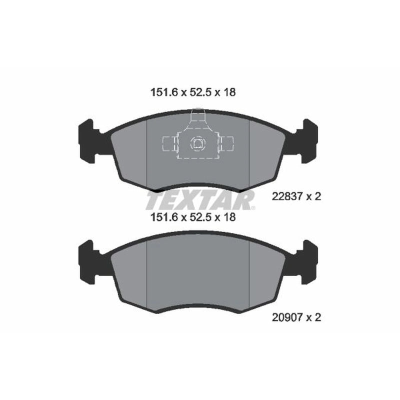 Textar Front Brake Pad Set 2090704