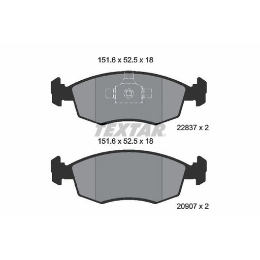 Textar Front Brake Pad Set 2090704