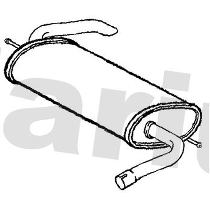 Klarius Box With Tail Pipe Rear fits Volvo S40 II 2004-2012 2.4