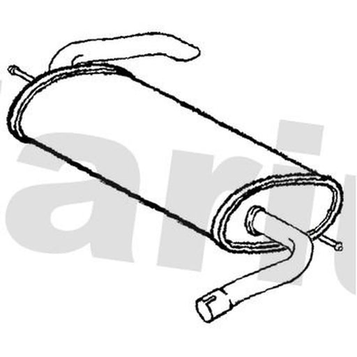 Klarius Box With Tail Pipe Rear fits Volvo S40 II 2004-2012 2.4