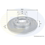 Comline Front & Rear Brake Discs & Pads fits Lancia Musa 2009-2012 1.3
