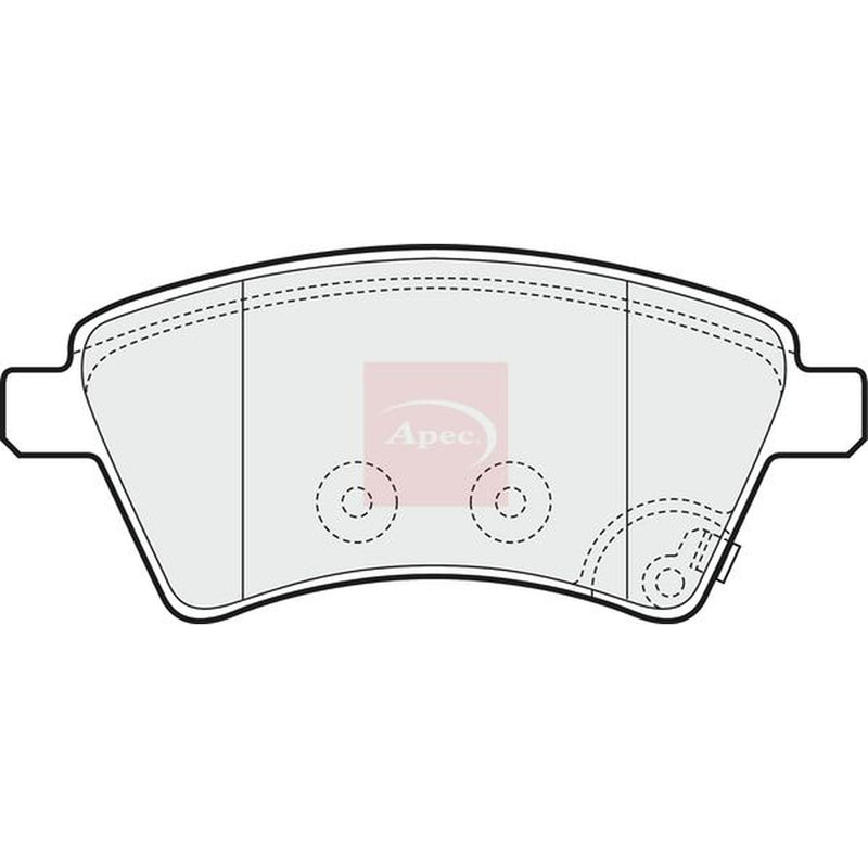 Apec Front Brake Pad Set fits Fiat Sedici 2006-2014 1.6 1.9 2.0