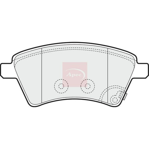 Apec Front Brake Pad Set fits Fiat Sedici 2006-2014 1.6 1.9 2.0