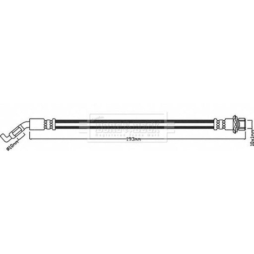 Borg & Beck Brake Hydraulic Hose Line outer BBH7951