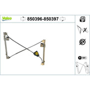 Valeo Electric Window Regulator Lifter Right Front 850397