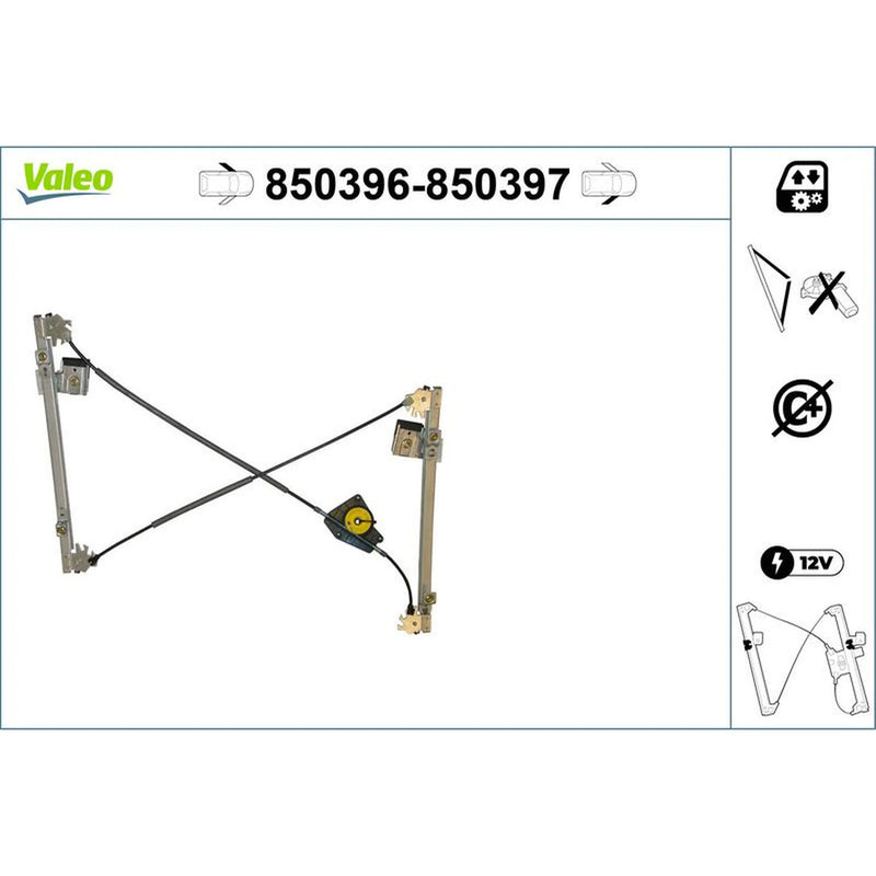 Valeo Electric Window Regulator Lifter Right Front 850397