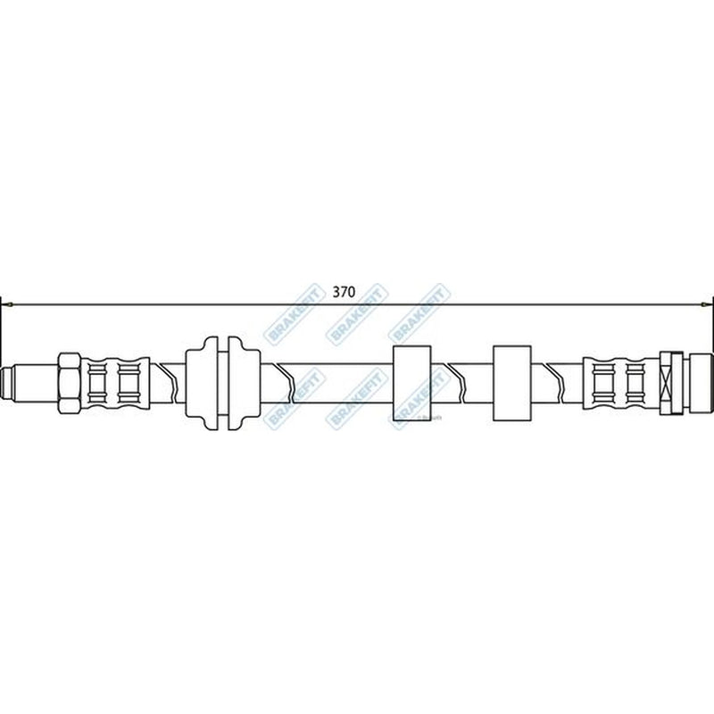 Apec Brake Hydraulic Hose Line Front fits Ford Focus I 1998-2005 1.4 1.6 1.8 2.0