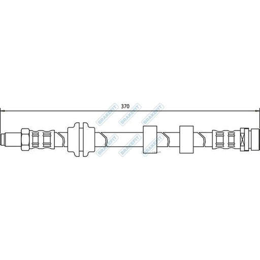 Apec Brake Hydraulic Hose Line Front fits Ford Focus I 1998-2005 1.4 1.6 1.8 2.0