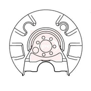 Apec Brake Disc Splash Guard Rear Left fits Seat Cordoba 1993-2002 1.9 2.0