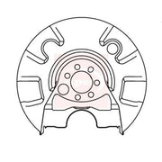 Apec Brake Disc Splash Guard Rear Left ASG1039