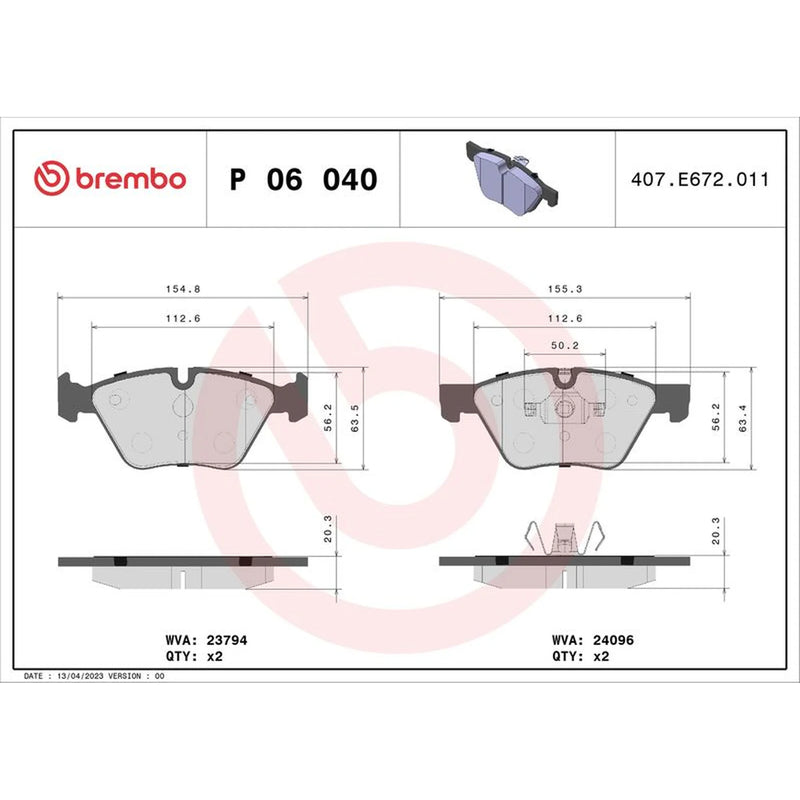 Brembo Front Brake Internally Vented Discs & Pads fits BMW 1 2005-2013