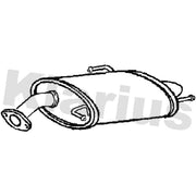 Klarius Box With Tail Pipe Rear fits Opel Agila B 2008-2014 1.0 1.2