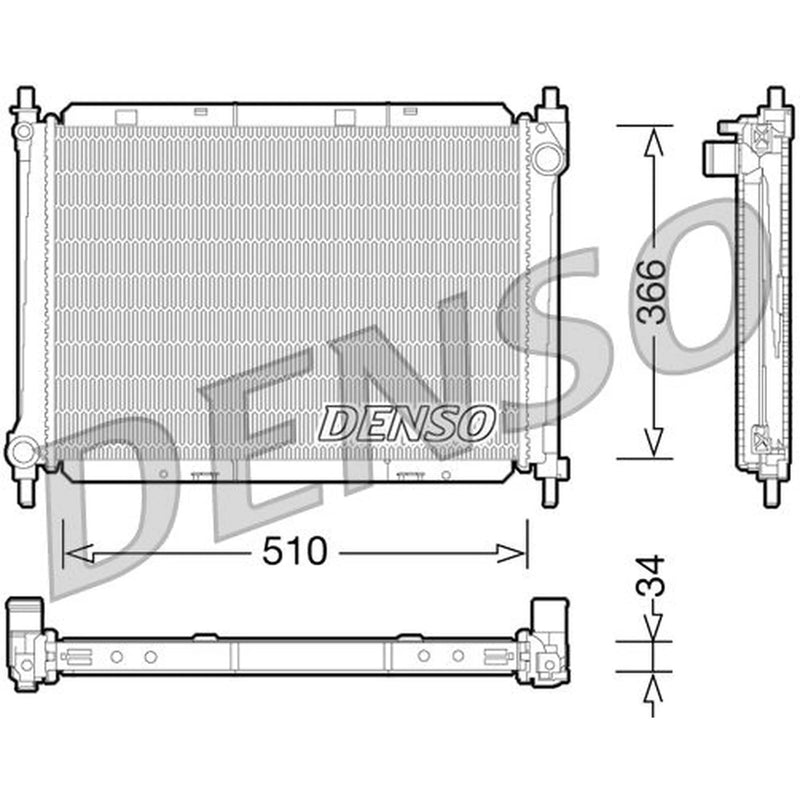 Denso Engine Radiator fits Nissan Micra III 2003-2010 1.5