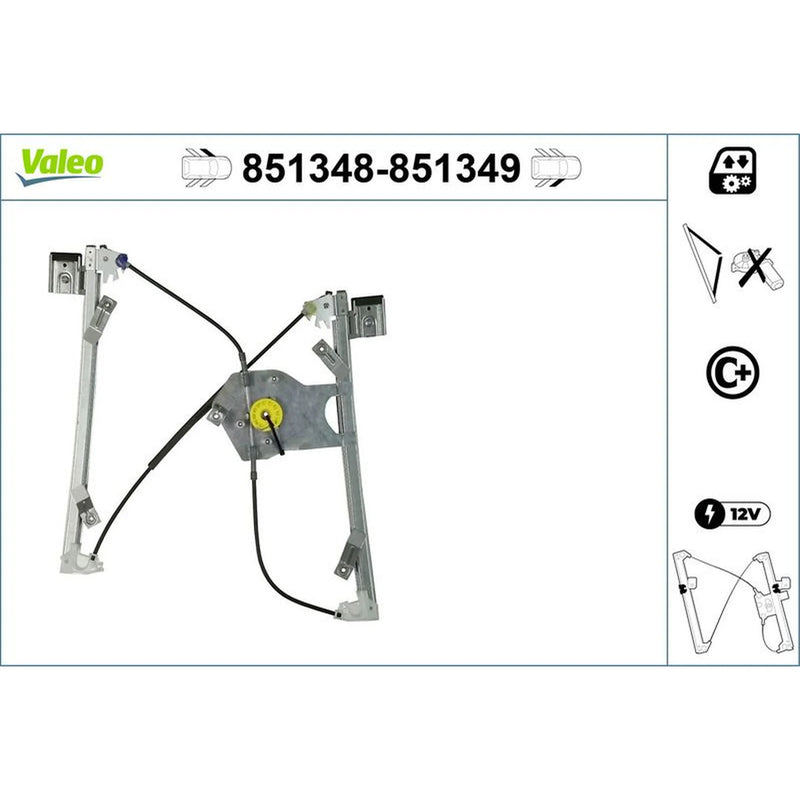 Valeo Electric Window Regulator Lifter Right Front 851349