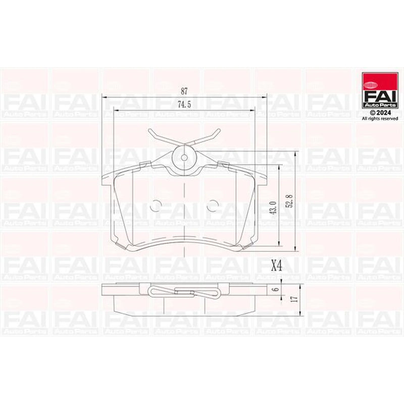 FAI Front & Rear Brake Discs & Pads fits Peugeot 208 I 2012-2019 1.6