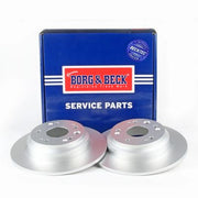 Borg & Beck Rear Brake Solid Discs & Pads fits Honda Accord VII Tourer 2003-2008