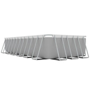 Dellonda Steel Frame Rectangular Swimming Pool - Step Ladder & Filter Pump 25ft Dellonda - Dynamic Drive