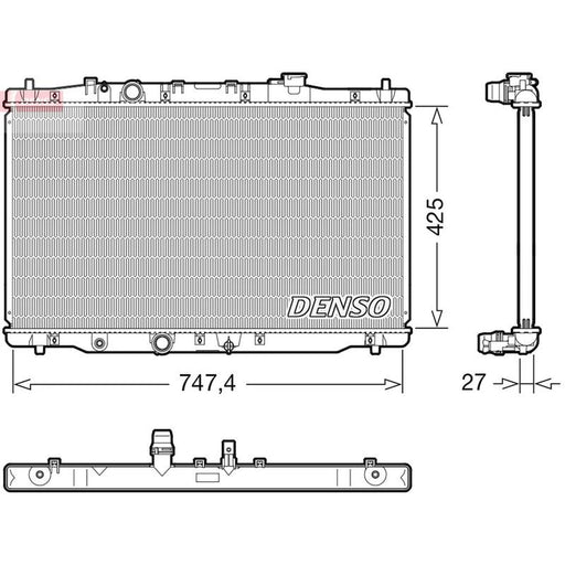 Denso Engine Radiator fits Honda Cr-V III 2007-2012 2.2