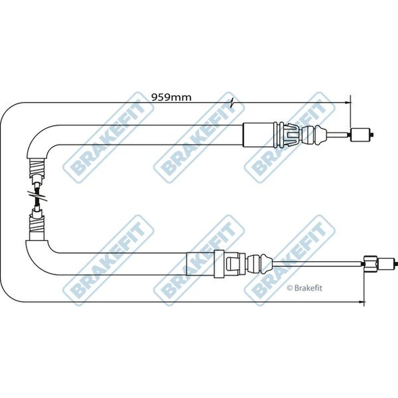 Apec Handbrake Cable Right Rear fits Citroën C4 Grand Picasso I 2006-2013