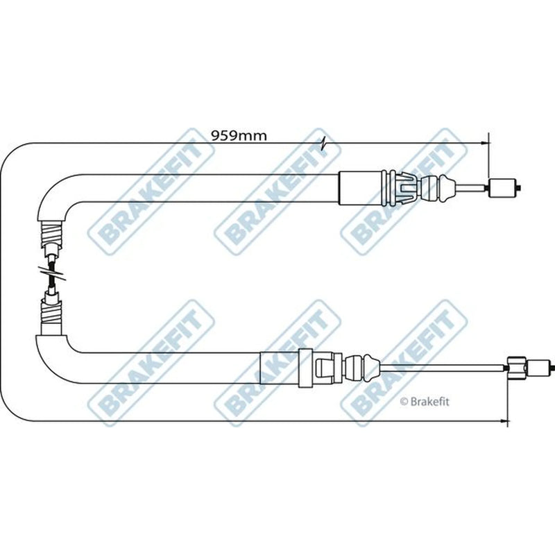Apec Handbrake Cable Right Rear BBC3052