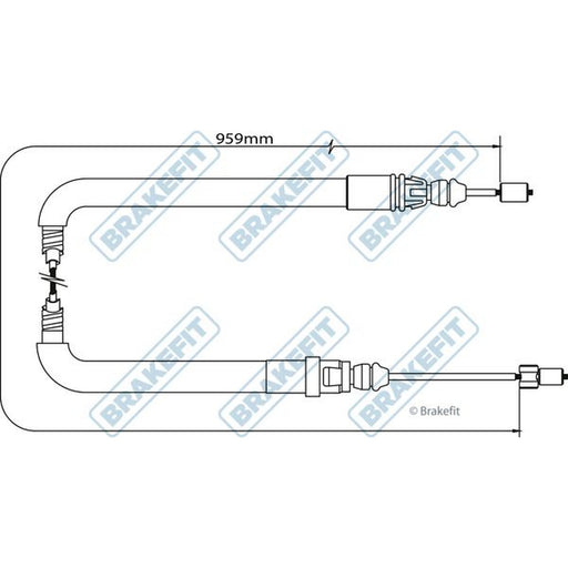 Apec Handbrake Cable Right Rear fits Citroën C4 Grand Picasso I 2006-2013