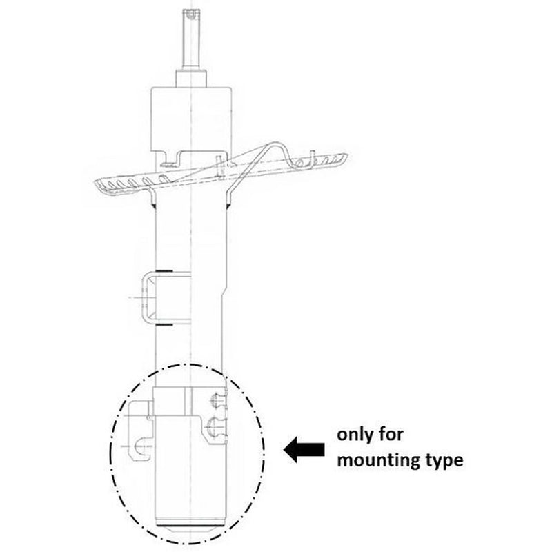 KYB Shock Absorber Damper Strut Front fits VW California T5 Camper 2009-2015 2.0
