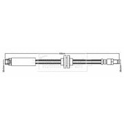 Borg & Beck Brake Hydraulic Hose Line Rear Right BBH7080