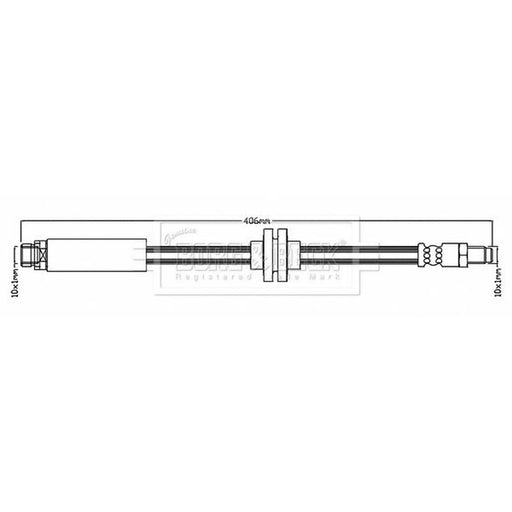 Borg & Beck Brake Hydraulic Hose Line Rear Right BBH7080