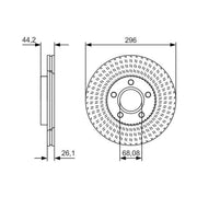 Bosch Front Brake Vented Discs & Pads fits Nissan Juke 2010-2019 1.6
