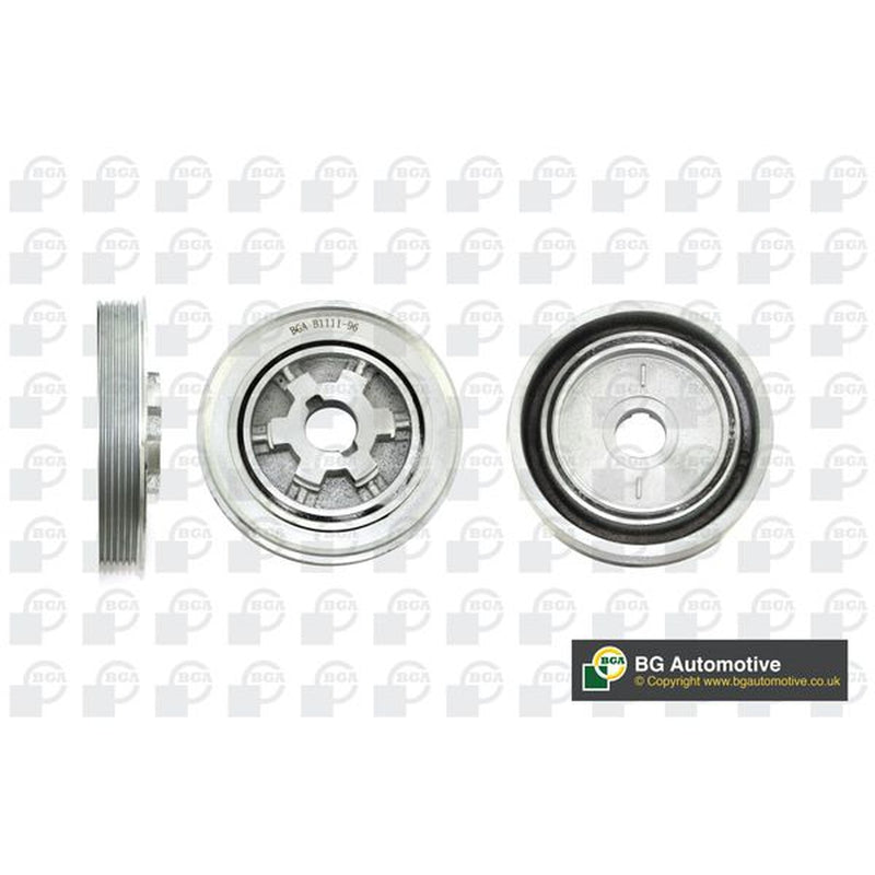 BGA Crank Shaft Belt Pulley fits Citroën C-Crosser 2007-2012 2.2