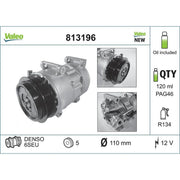 Valeo Air Conditioning Compressor 813196