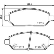 Mintex Front Brake Pad Set fits Opel Karl 2015-2019 1.0