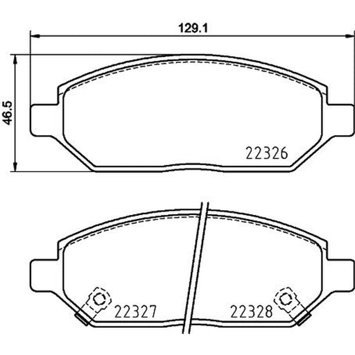 Mintex Front Brake Pad Set fits Opel Karl 2015-2019 1.0