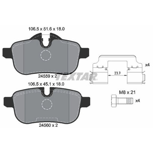 Textar Rear Brake Pad Set 2455901