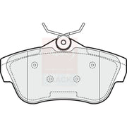 Apec Black Rear Brake Pad Set fits Citroën Dispatch II 2007-2016 1.6 2.0