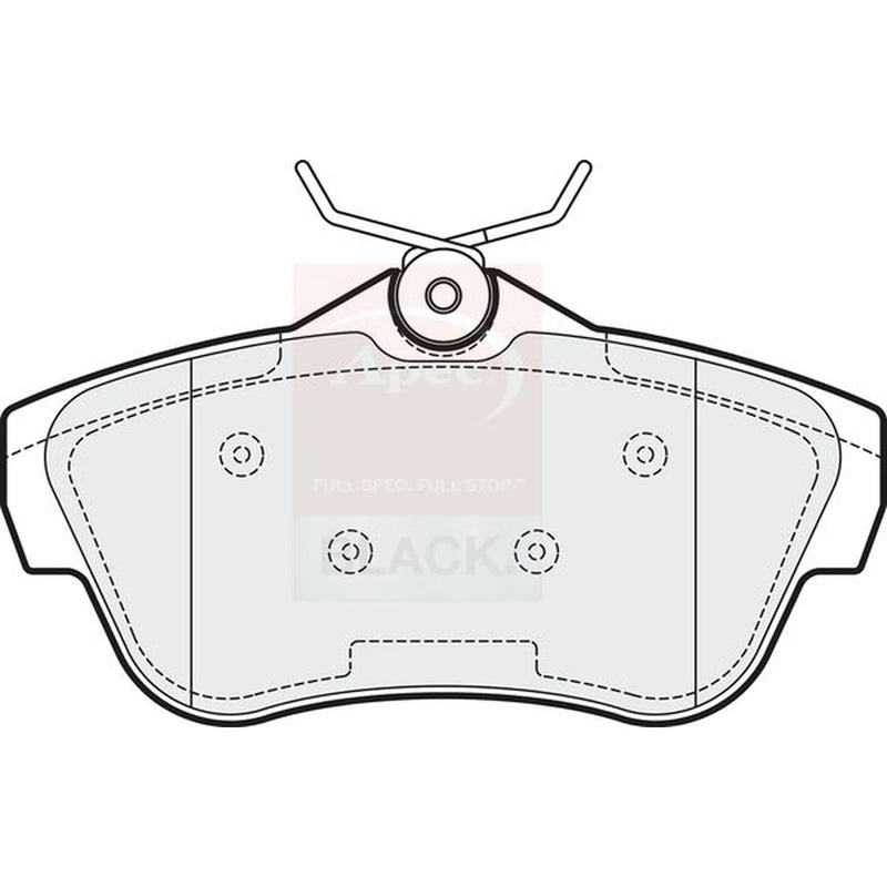 Apec Black Rear Brake Pad Set fits Citroën Dispatch II 2007-2016 1.6 2.0