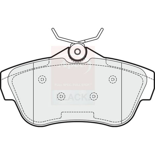 Apec Black Rear Brake Pad Set fits Citroën Dispatch II 2007-2016 1.6 2.0
