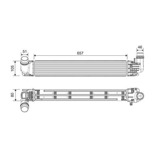 Valeo Intercooler (Charge Air Cooler) 818228