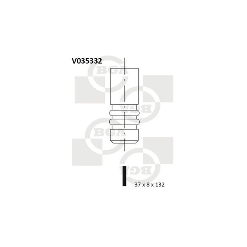 BGA Engine Exhaust Valve 37mm Head V035332