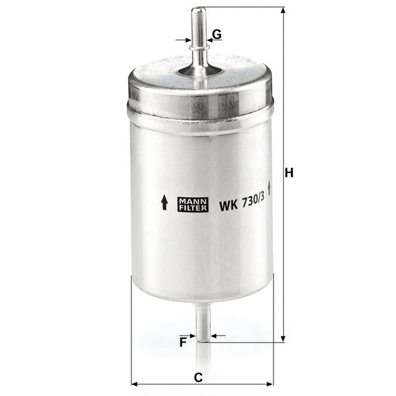 MANN-FILTER Fuel Filter Element fits Audi A4 B6 2002-2004 2.0