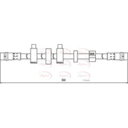 Apec Brake Hydraulic Hose Line Front Right fits VW Transporter 1995-2003 2.5 2.8