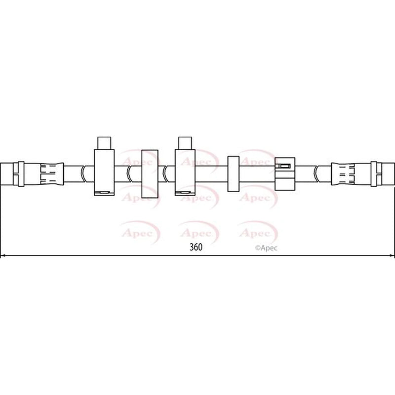 Apec Brake Hydraulic Hose Line Front Right HOS4104
