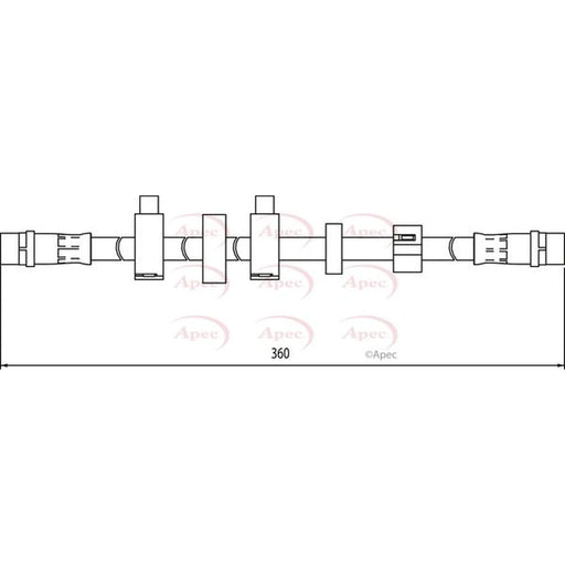 Apec Brake Hydraulic Hose Line Front Right HOS4104