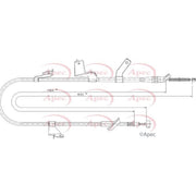 Apec Handbrake Cable Right Rear fits Opel Agila B 2008-2014 1.0 1.2 1.3