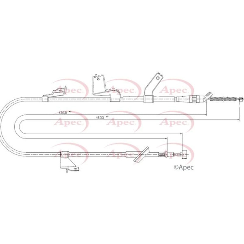 Apec Handbrake Cable Right Rear CAB1782