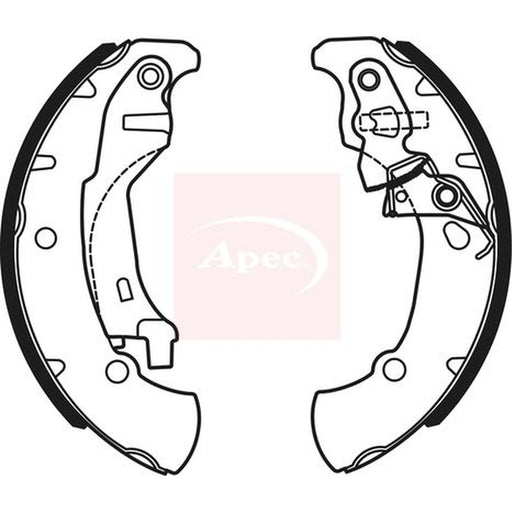 Apec Brake Shoe Set Axle Kit fits Daihatsu Hijet 1994-1998 1.0 1.2